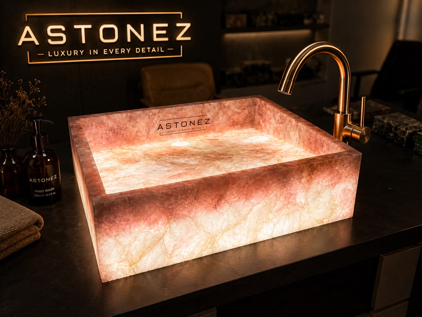 Rose Quartz Sink